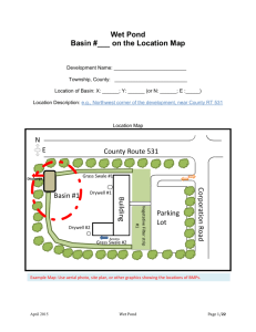 Wet Pond Overview - State of New Jersey