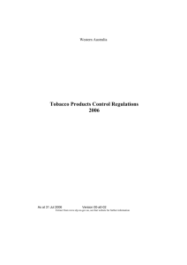 Tobacco Products Control Regulations 2006