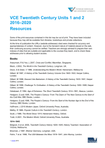 Resources - Twentieth Century History
