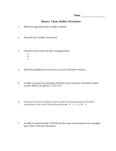 Honors Chem- Buffers Worksheet