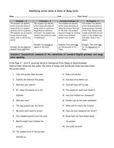 State of Being Verbs - 2 Formatives and the Summative