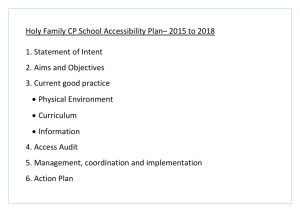 Accessibility Plan - Holy Family Catholic Primary School