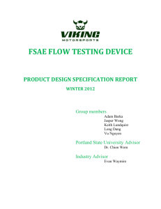 fsae flow testing device - Portland State University