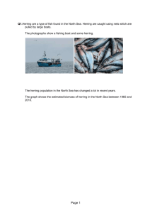 Q1.Herring are a type of fish found in the North Sea. Herring are