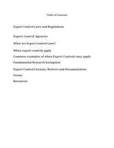 Export Controls - Wellesley College