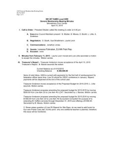 General Membership Meeting Minutes