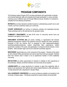 Program Components  - University of Alaska Anchorage
