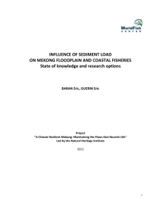 Influence of Sediment Load on Mekong Floodplain and Coastal