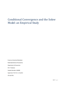 Conditional Convergence and the Solow Model