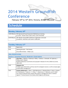 Schedule - 19th Western Groundfish Conference