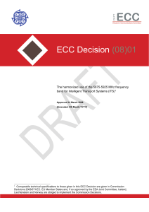 ECC Decision of 14 March 2008 on the harmonised use of