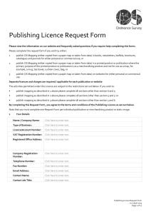 Publishing Licence
