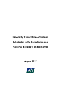 Disability Federation of Ireland Submission to the Consultation on a