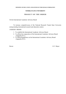 statutes of the international academic advisory board of the national