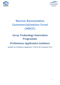 Marine Renewables Commercialisation Fund (MRCF)