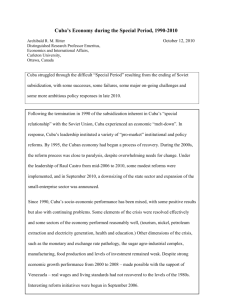 Cuba`s Economy During the Special Period, 1990-2010
