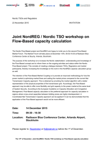 Joint NordREG / Nordic TSO workshop on Flow-Based