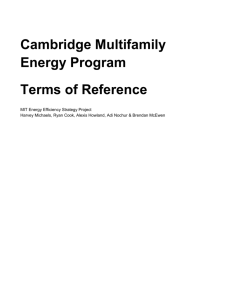 Terms of Reference - Cambridge Multifamily Project