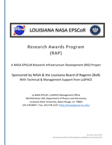 RAP Program Guidelines - Louisiana NASA EPSCoR