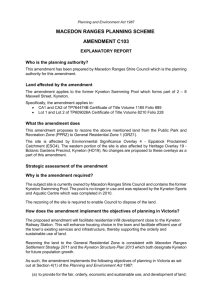 amendment c103 - Macedon Ranges Shire Council