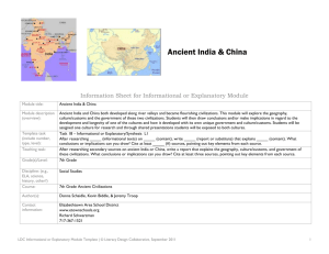 Ancient India & China - The Colorado Education Initiative The