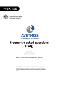 AVS FAQ - National Centre for Vocational Education Research
