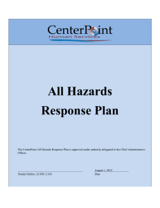 All Hazards Response Plan Appendices