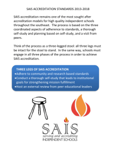 SAIS Accreditation Standards - Southern Association of Independent