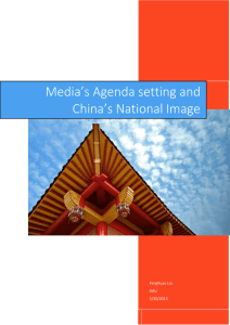Media`s Agenda setting and China`s National Image