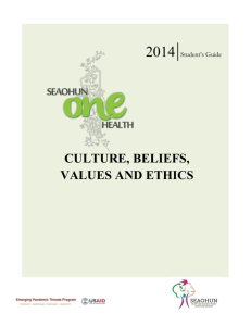 Culture Beliefs Values and Ethics Student Guide