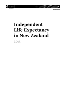 Independent Life Expectancy in New Zealand 2013