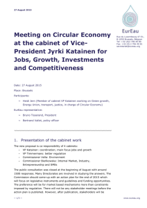 Meeting on Circular Economy at the cabinet of Vice