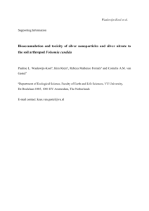 Bioaccumulation and toxicity of silver nanoparticles and silver nitrate