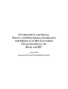 Environmental and Social Policy and Procedural Guidelines for