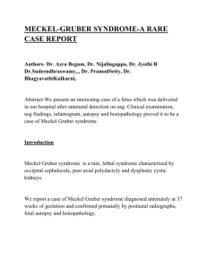 MECKEL-GRUBER SYNDROME-A RARE CASE REPORT