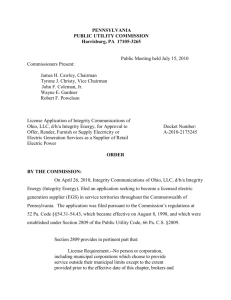 order - Public Utility Commission