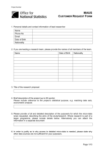 Customer Request Form (CRF) pages 1-2