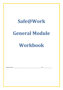 Safe@work General Module Booklet