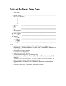 Battle of the Bands Entry Form