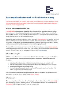 Race equality charter mark staff and student survey