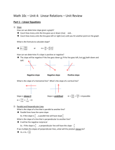 Unit 4 Review Package - Linear Equations and Systems KEY
