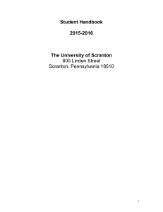 University of Scranton - Student Handbook 2015-2016