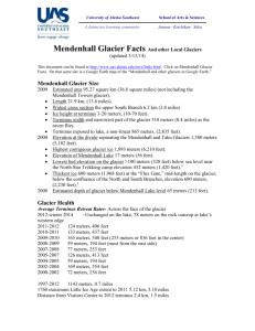 Mendenhall Glacier Facts - University of Alaska Southeast