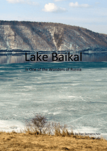 Lake Baikal, the world`s oldest and deepest freshwater lake, curves
