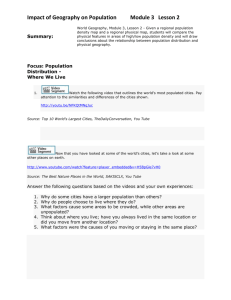 Impact of Geography on Population Module 3 Lesson 2