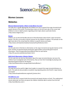 Biomes Lessons - Science Companion