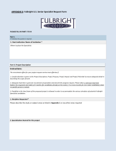 Appendix D Fulbright U.S Senior Specialist Request Form