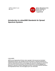 Introduction to cdma2000 Standards for Spread Spectrum Systems