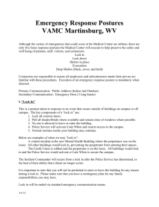 Emergency Response Postures VAMC Martinsburg, WV
