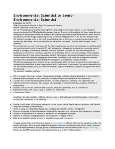 Environmental Scientist or Senior Environmental Scientist